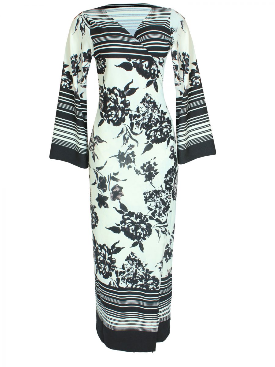 YUNA KIMONO STYLE WRAP DRESS ...